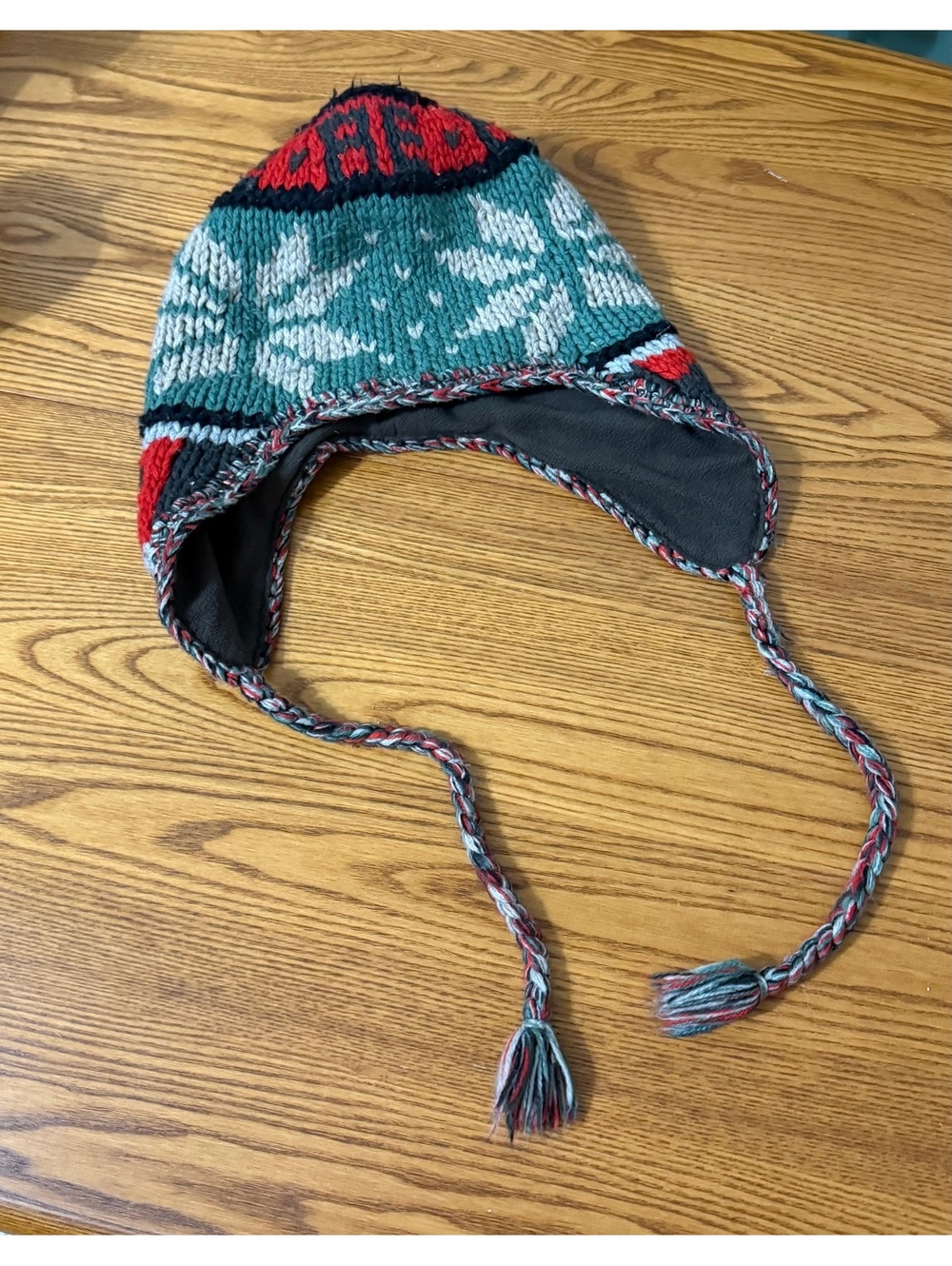 American Eagle outfitters snowflake pattern trapper winter hat